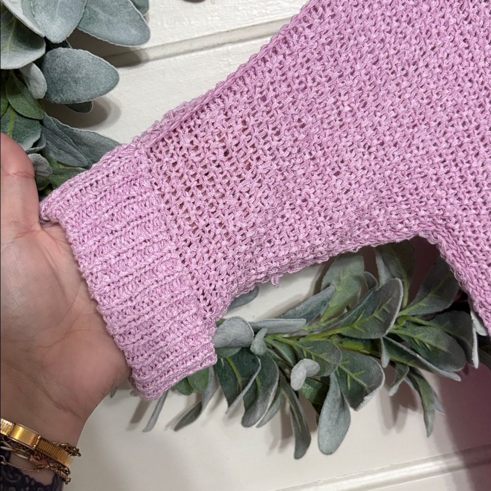 She + Sky hi-low lilac sweater - Picture 4 of 5